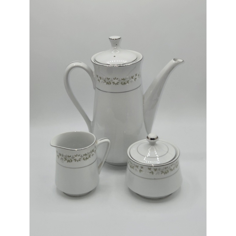 Berkeley House June Bride Fine China Coffee Tea Set Coffee Pot Creamer & Sugar